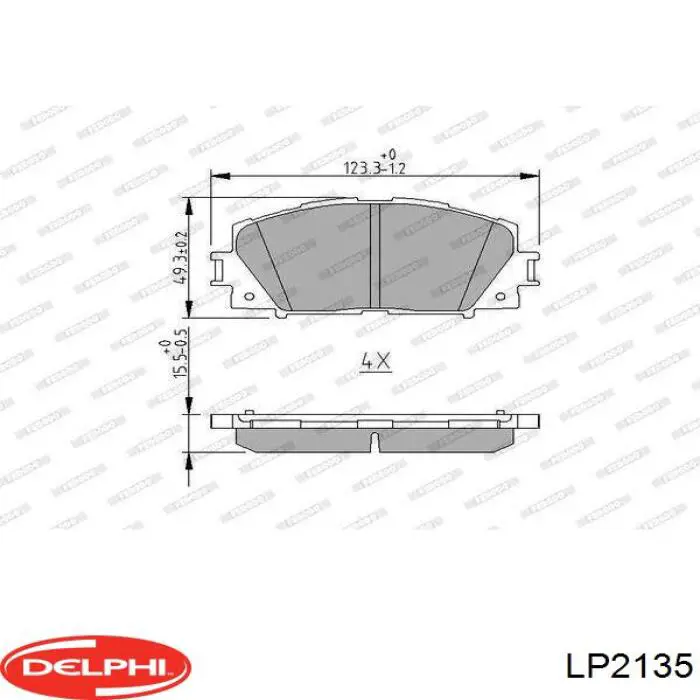 Тормозні колодки Delphi LP2135