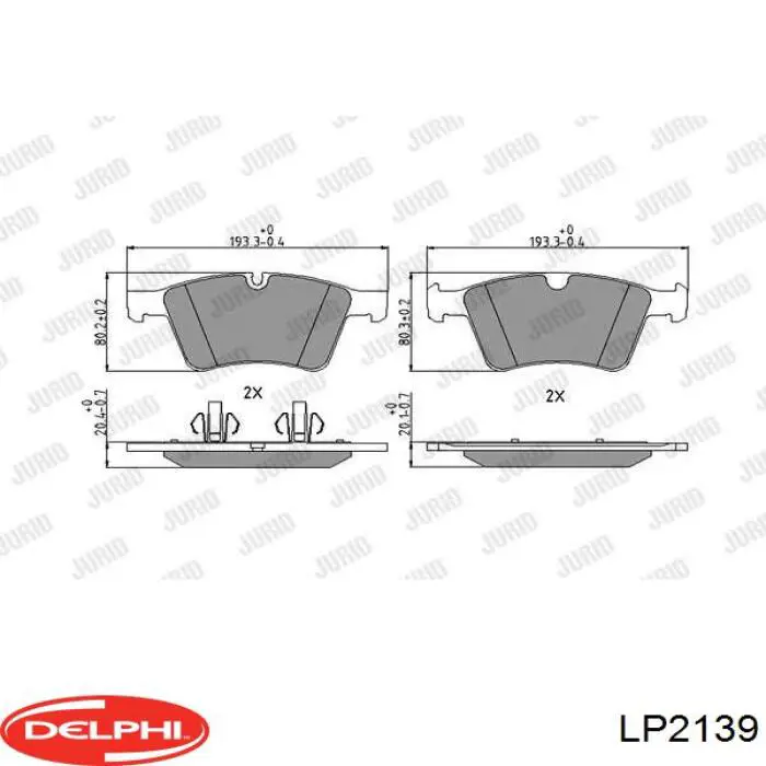 Тормозні колодки Delphi LP2139