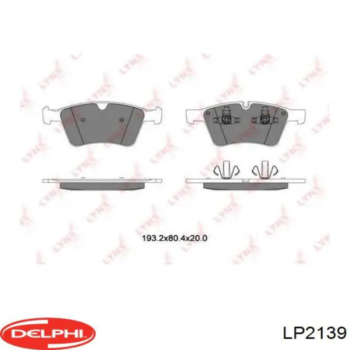 Гальмівні колодки Delphi LP2139 ціна, від 57.41 USD