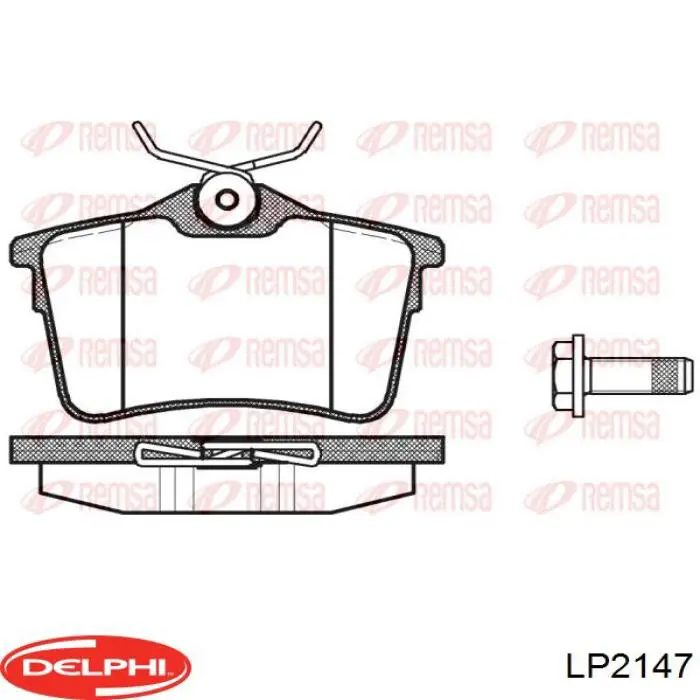 Задні гальмівні колодки LP2147 Delphi