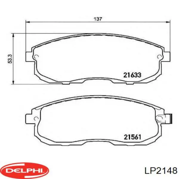 Тормозні колодки Delphi LP2148