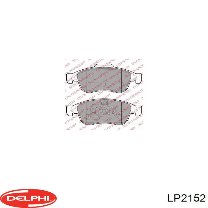 LP2152 Delphi колодки гальмівні передні, дискові
