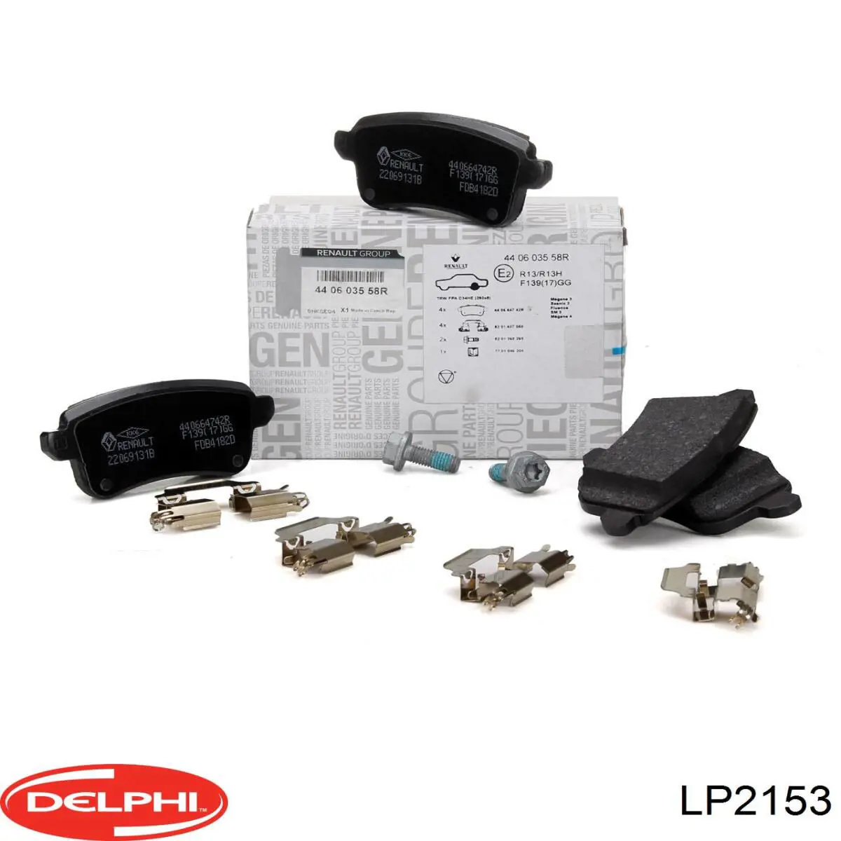 Задні гальмівні колодки Delphi LP2153 ціна, від 19.45 USD