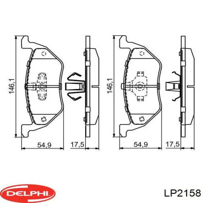 Задні гальмівні колодки Delphi LP2158 ціна, від 22.32 USD