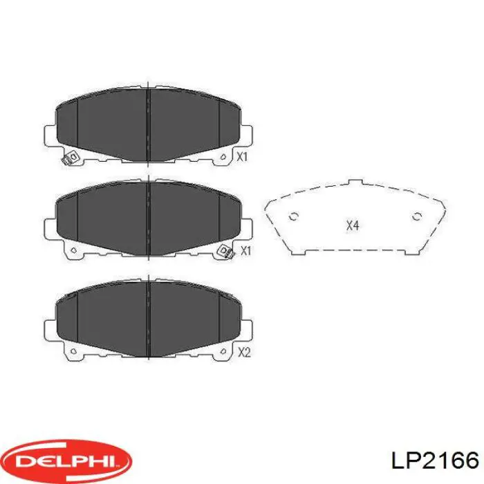Передні тормозні колодки LP2166 Delphi