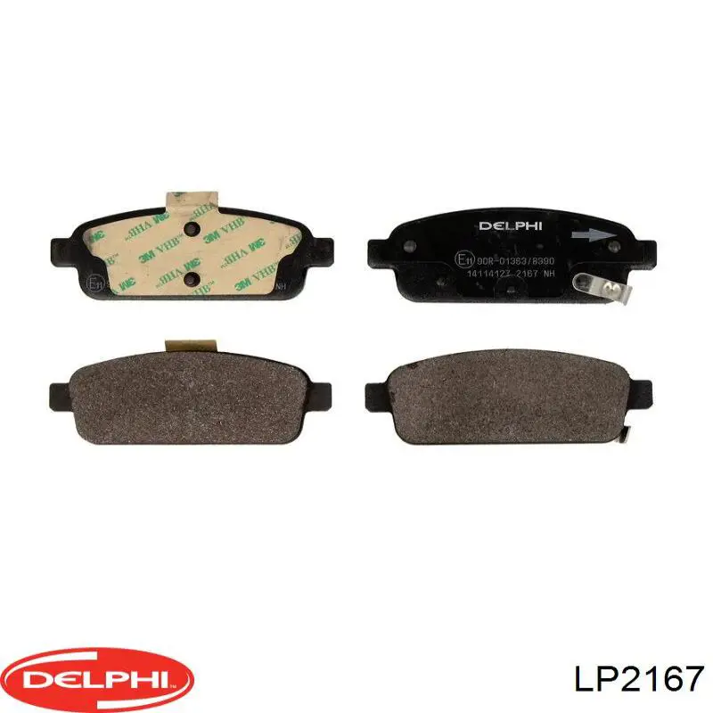 LP2167 Delphi колодки гальмові задні, дискові