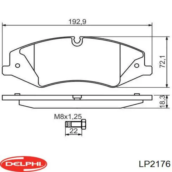 Гальмівні колодки Delphi LP2176 ціна, від 47.92 USD
