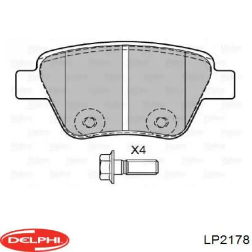 Задні гальмівні колодки Delphi LP2178 ціна, від 23.24 USD