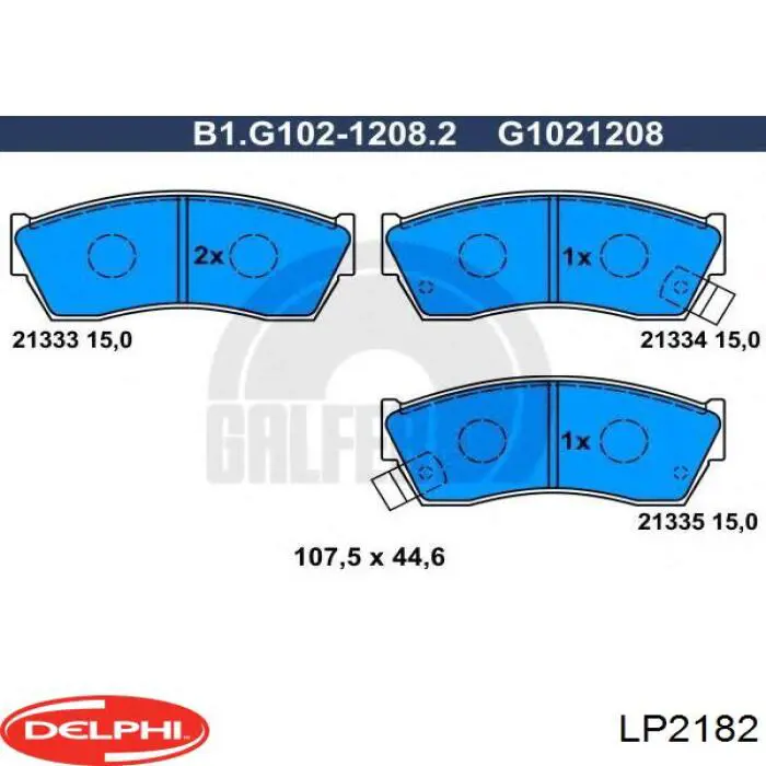 Купити LP2182 Delphi Колодки гальмівні передні, дискові