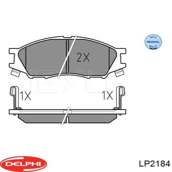 LP2184 Delphi колодки гальмівні передні, дискові