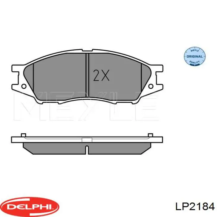 Гальмівні колодки Delphi LP2184 ціна, від 19.19 USD