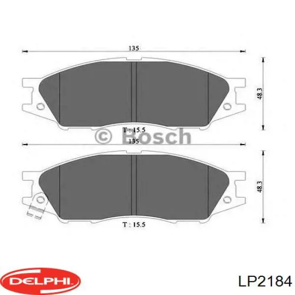 Купити LP2184 Delphi Колодки гальмівні передні, дискові
