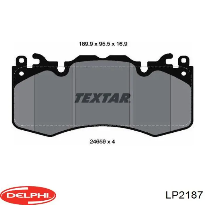 Передні тормозні колодки LP2187 Delphi