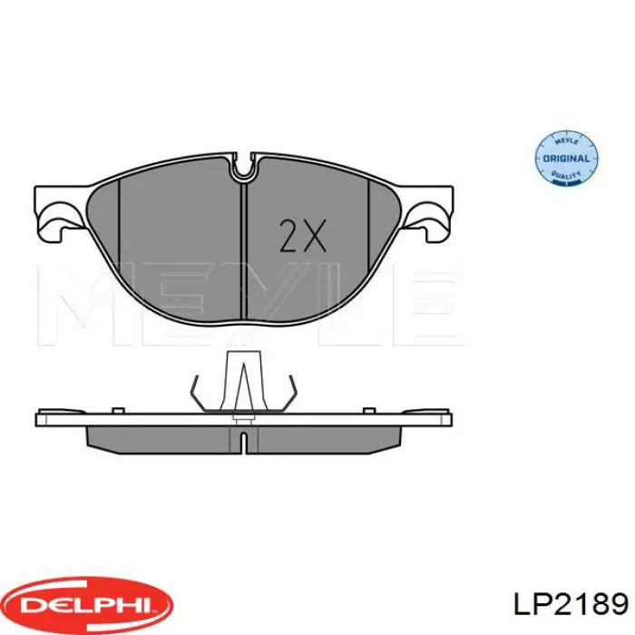 Купити LP2189 Delphi Колодки гальмівні передні, дискові