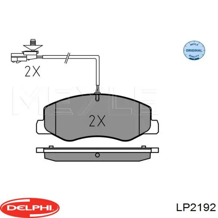 LP2192 Delphi колодки гальмові задні, дискові