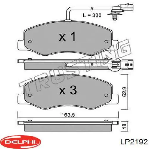 Задні гальмівні колодки Delphi LP2192 ціна, від 35.96 USD