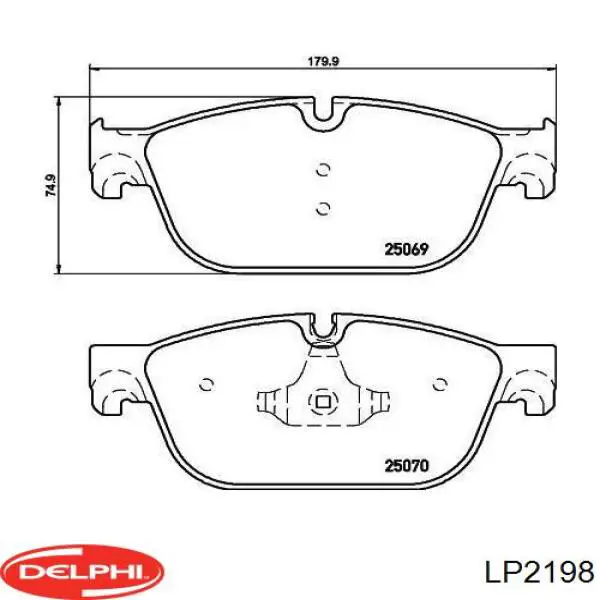 Купити LP2198 Delphi Колодки гальмівні передні, дискові