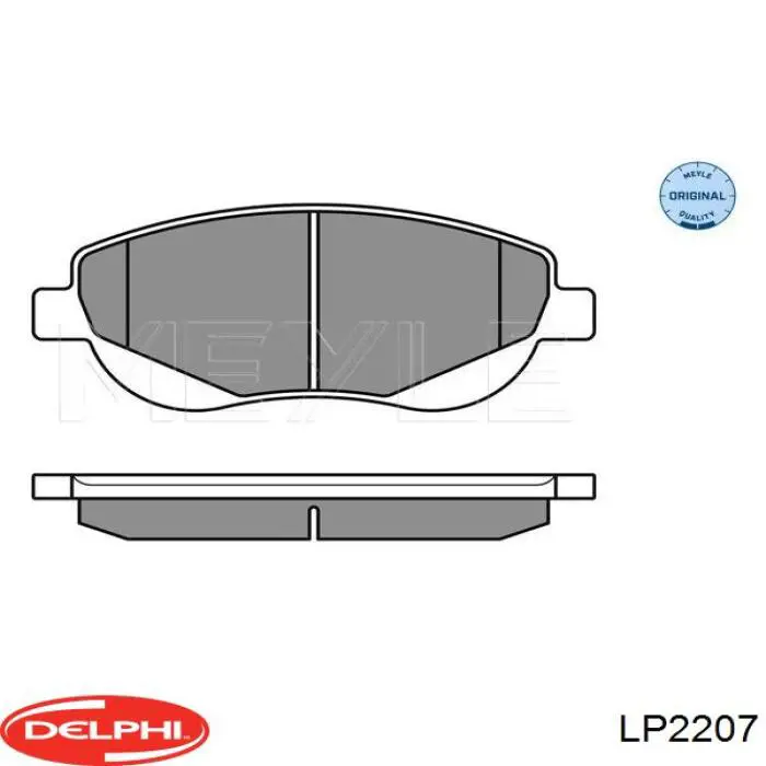 LP2207 Delphi колодки гальмівні передні, дискові