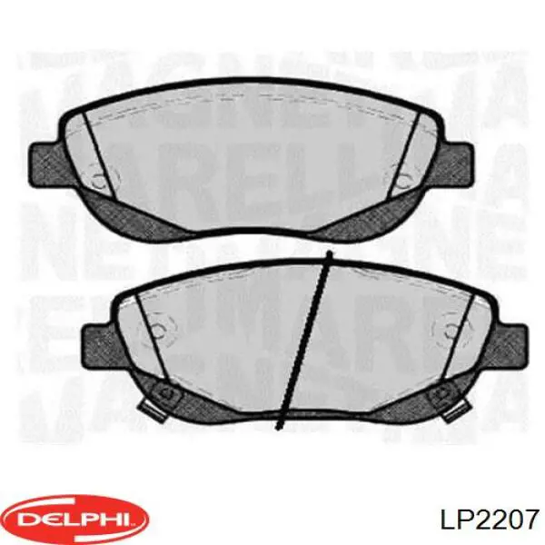 Купити LP2207 Delphi Колодки гальмівні передні, дискові
