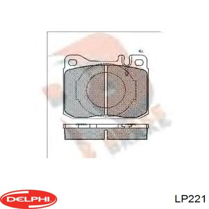 Купити LP221 Delphi Колодки гальмівні передні, дискові