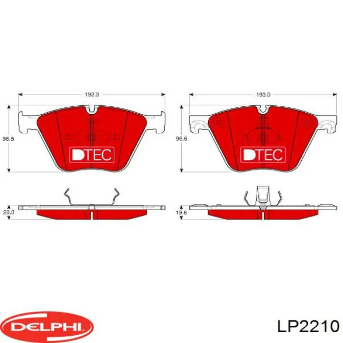 Гальмівні колодки Delphi LP2210 ціна, від 74.90 USD