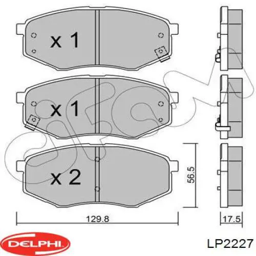 Гальмівні колодки Delphi LP2227 ціна, від 25.79 USD