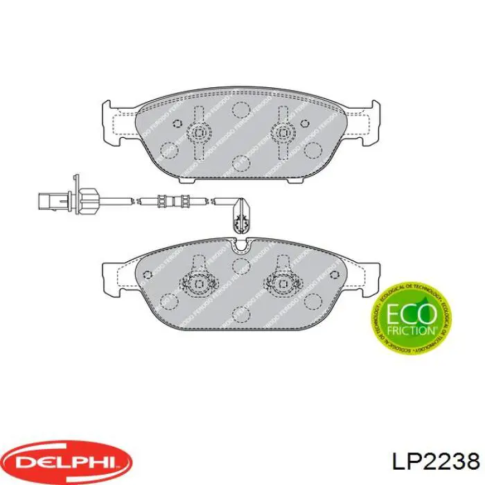 Гальмівні колодки Delphi LP2238 ціна, від 60.65 USD