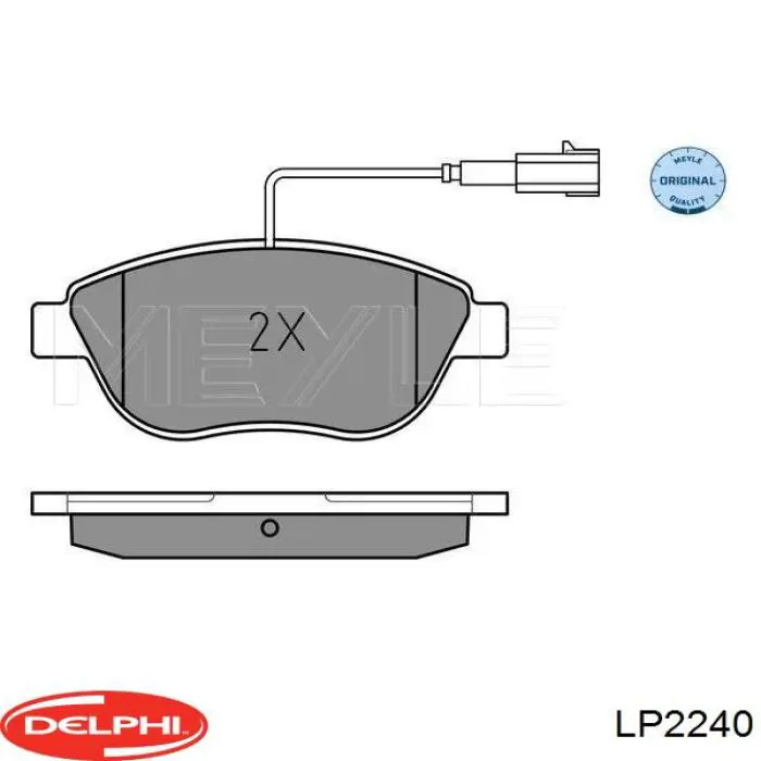 Передні тормозні колодки LP2240 Delphi
