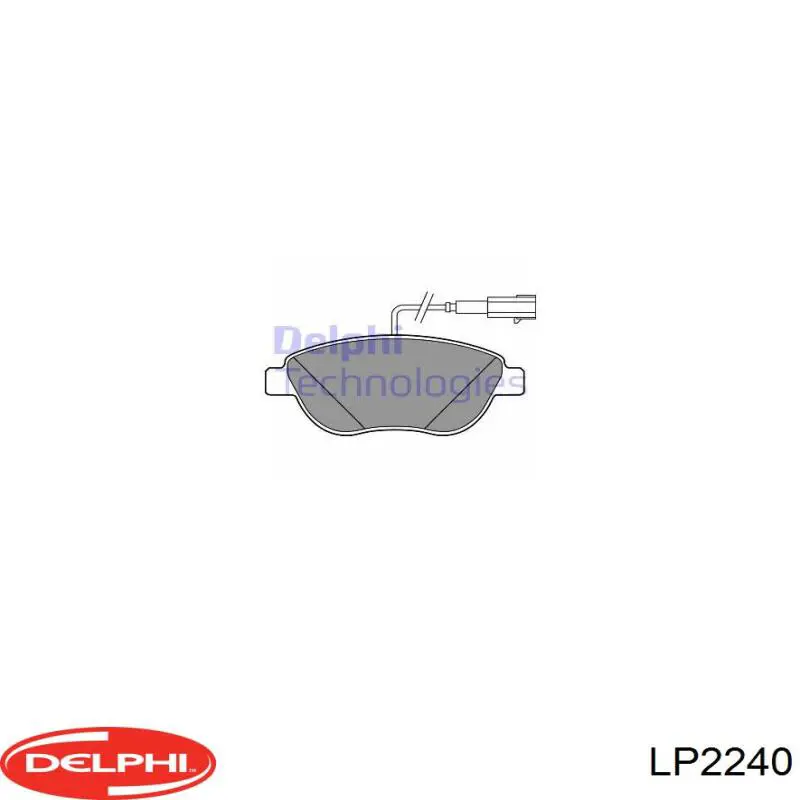 LP2240 Delphi колодки гальмівні передні, дискові