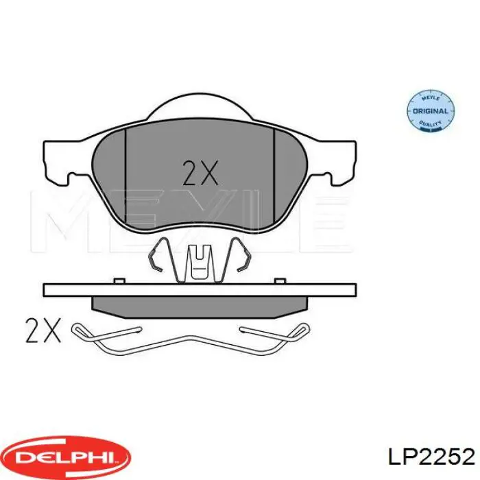 Купити LP2252 Delphi Колодки гальмівні передні, дискові