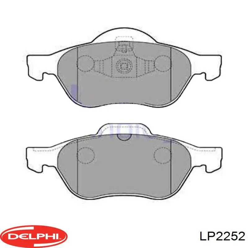 Колодки гальмівні передні, дискові LP2252 Delphi