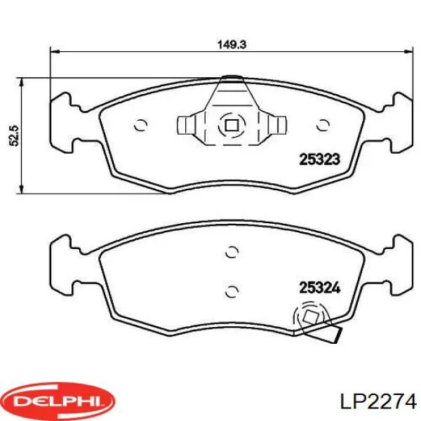 Тормозні колодки Delphi LP2274