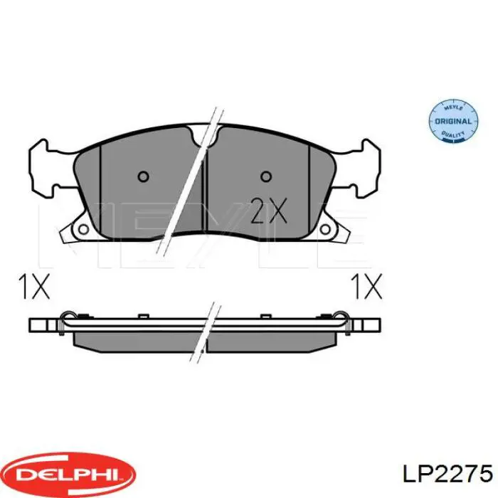 Купити LP2275 Delphi Колодки гальмівні передні, дискові