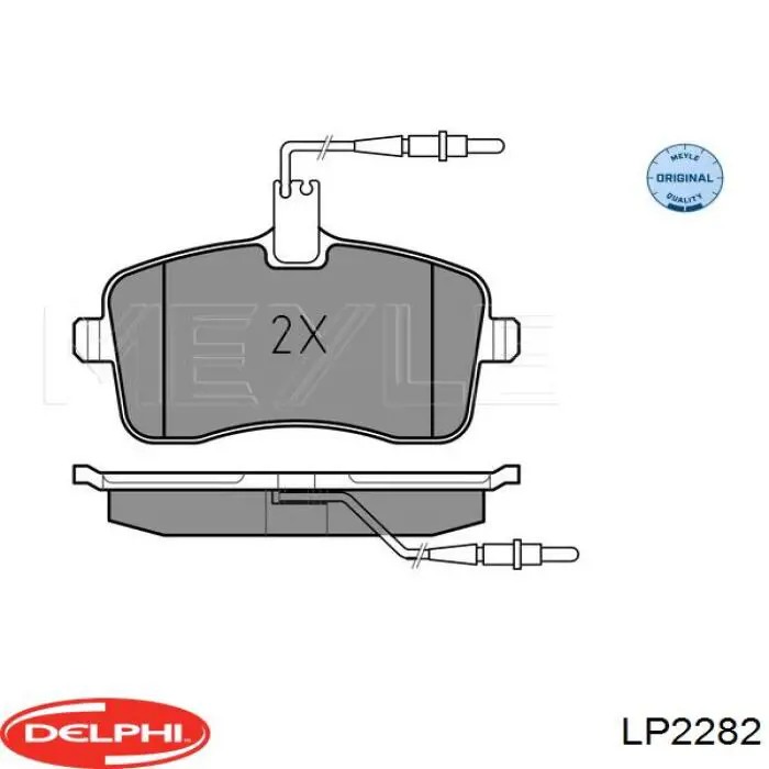 LP2282 Delphi колодки гальмівні передні, дискові