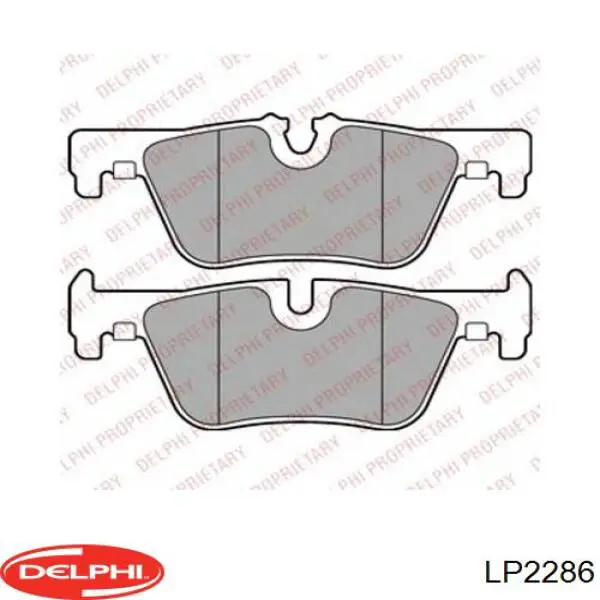 Колодки гальмові задні, дискові LP2286 Delphi