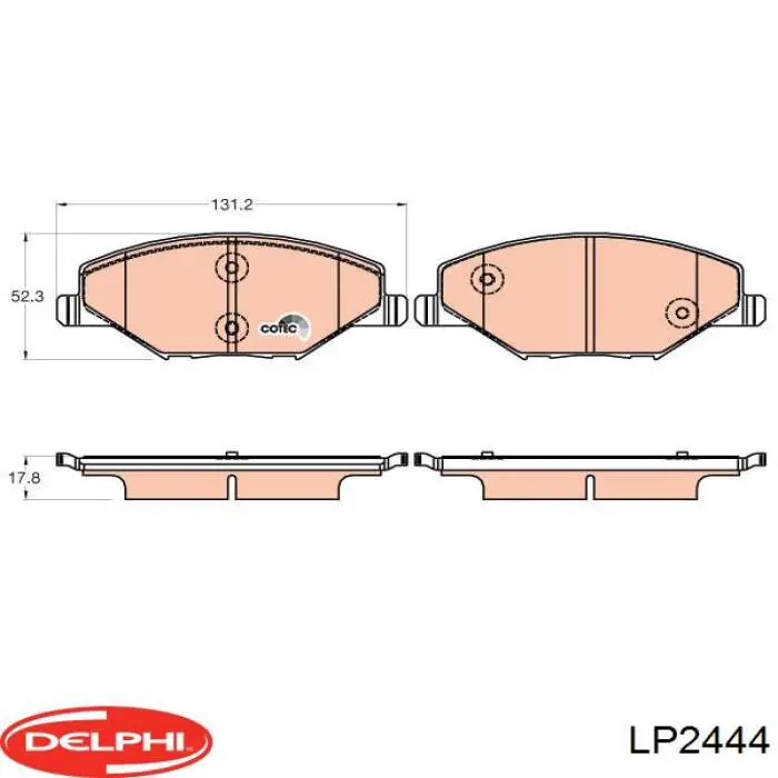 Гальмівні колодки Delphi LP2444 ціна, від 26.67 USD