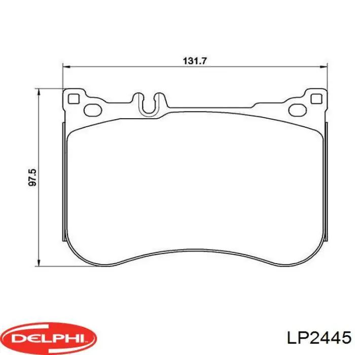 Колодки гальмівні передні, дискові LP2445 Delphi