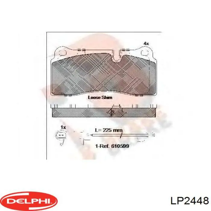 Купити LP2448 Delphi Задні колодки
