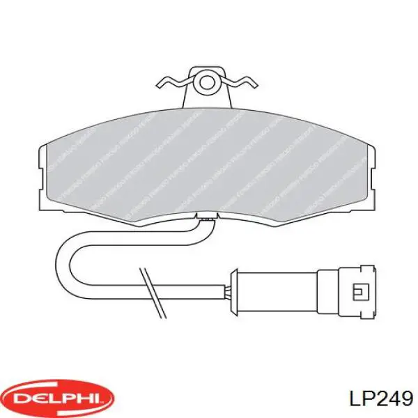 LP249 Delphi колодки гальмівні передні, дискові