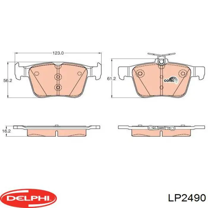 Купити LP2490 Delphi Задні колодки