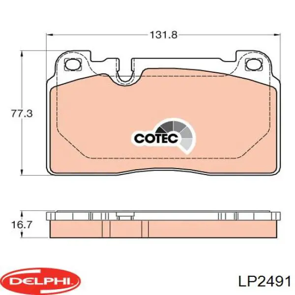Тормозні колодки Delphi LP2491