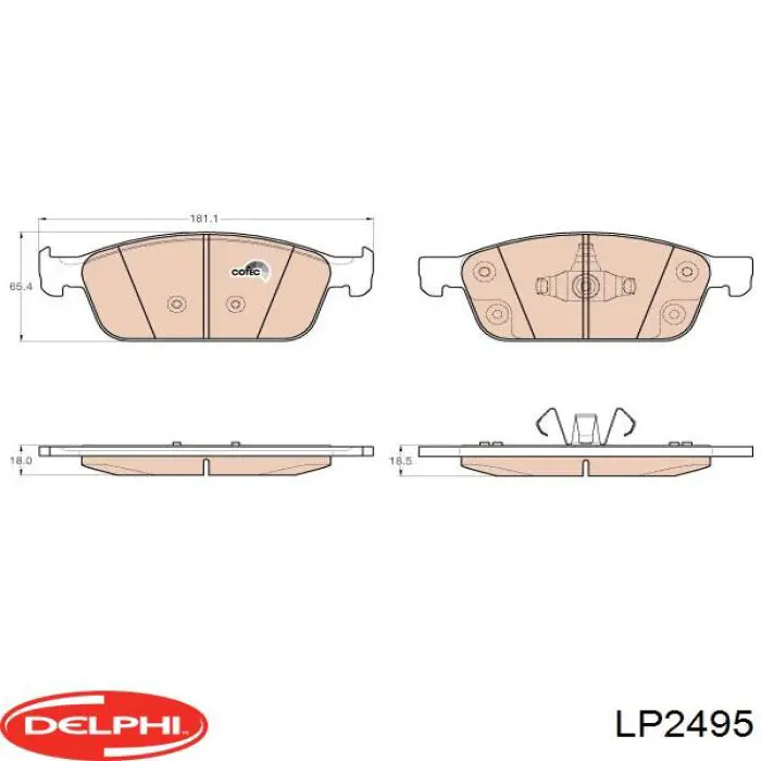 Купити LP2495 Delphi Колодки гальмівні передні, дискові