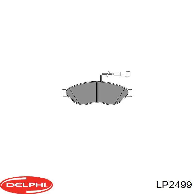 Задні гальмівні колодки Delphi LP2499 ціна, від 39.57 USD