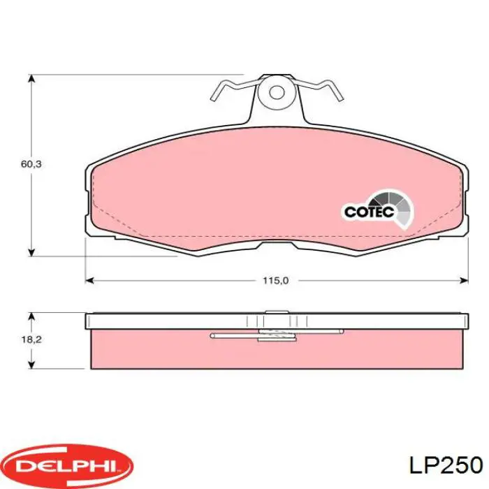 LP250 Delphi Передні гальмівні колодки