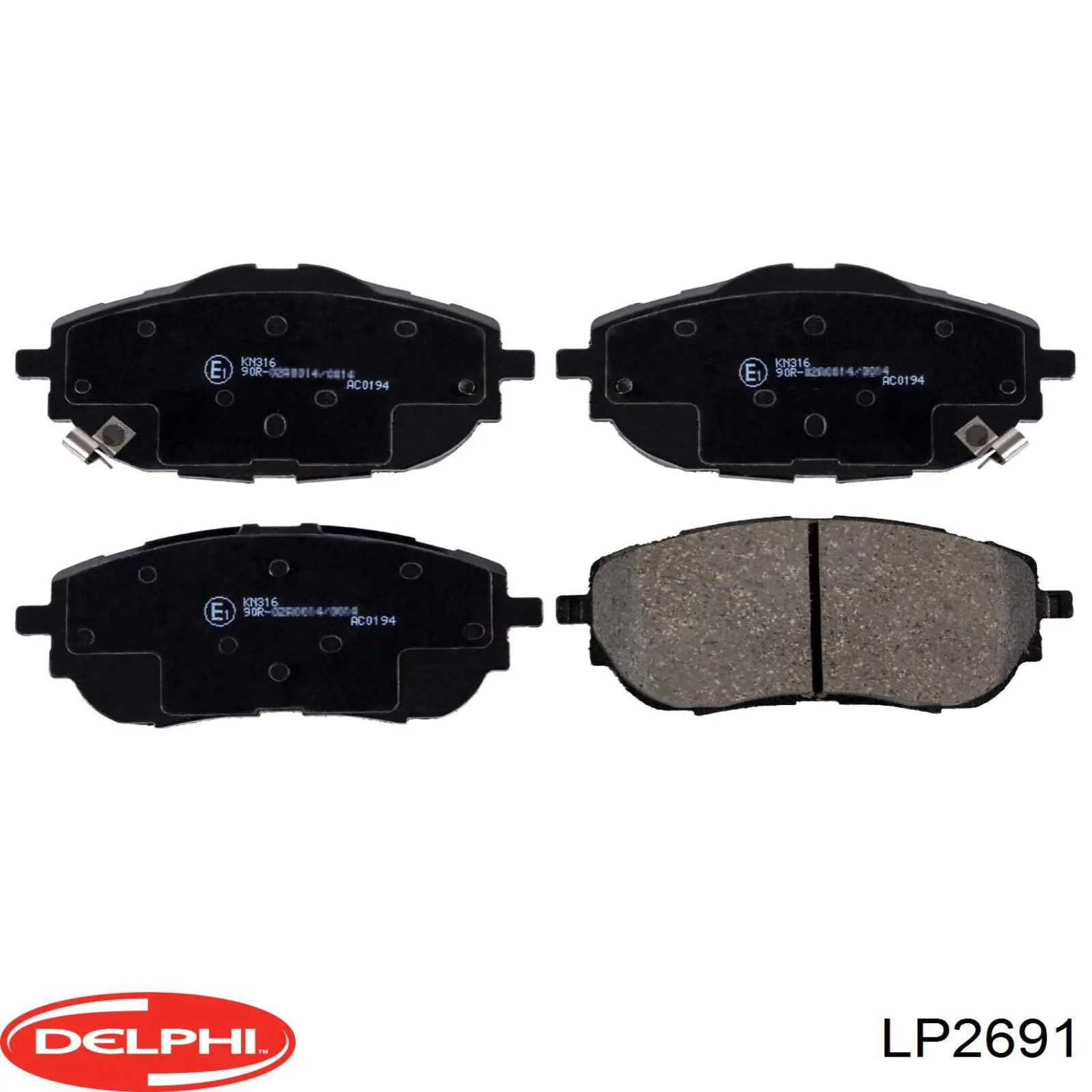 LP2691 Delphi колодки гальмівні передні, дискові