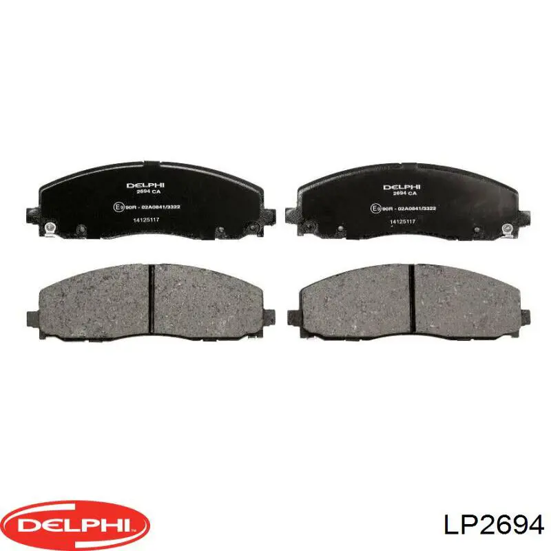 LP2694 Delphi колодки гальмівні передні, дискові