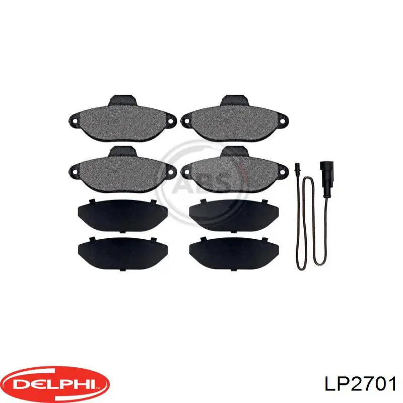 Купити LP2701 Delphi Колодки гальмівні передні, дискові