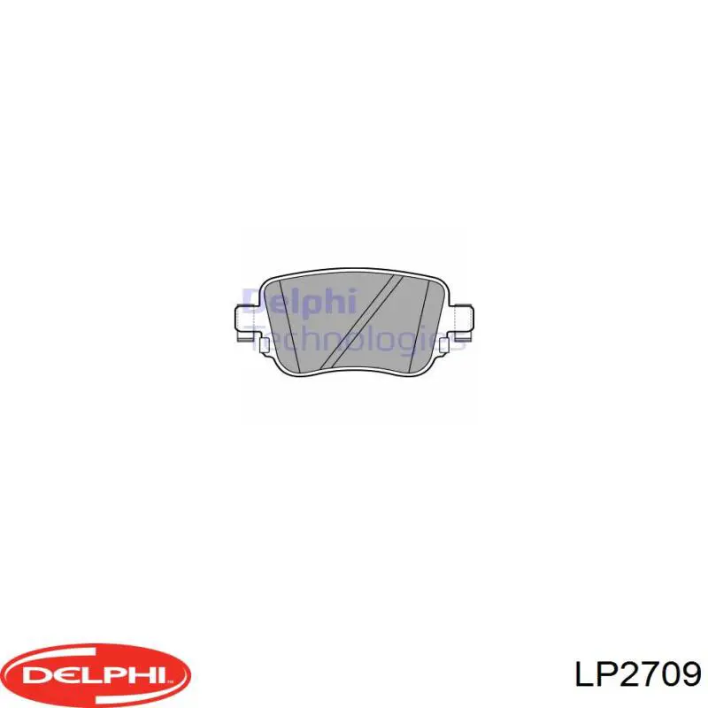 LP2709 Delphi колодки гальмові задні, дискові