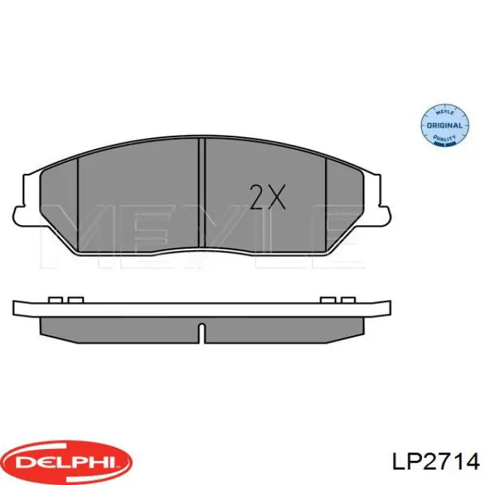 LP2714 Delphi колодки гальмівні передні, дискові