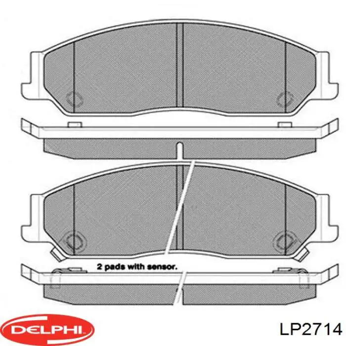 Гальмівні колодки Delphi LP2714 ціна, від 24.18 USD